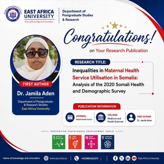 Dr. Jamila Aden - Maternal Health Research in Somalia